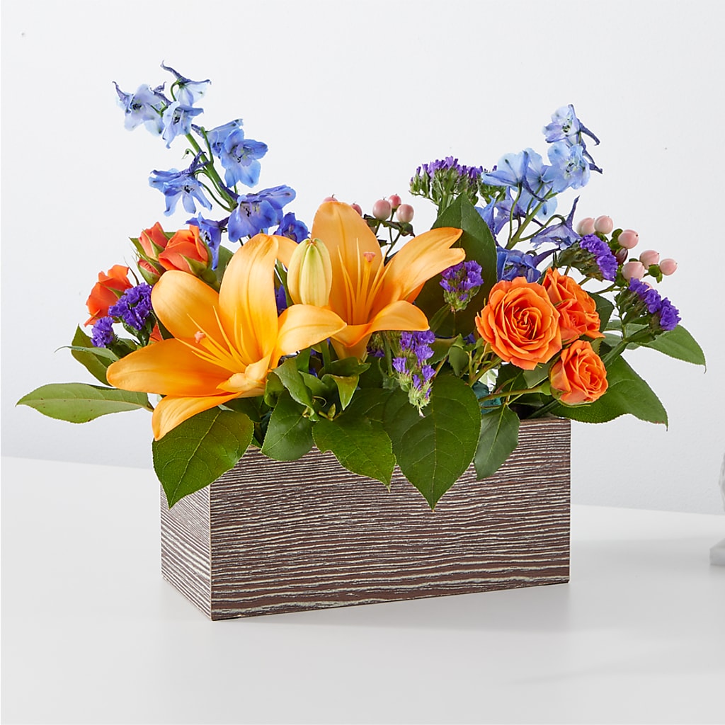 Radiant Citrus Box Bouquet – Vons Pavilions, Pleasanton CA