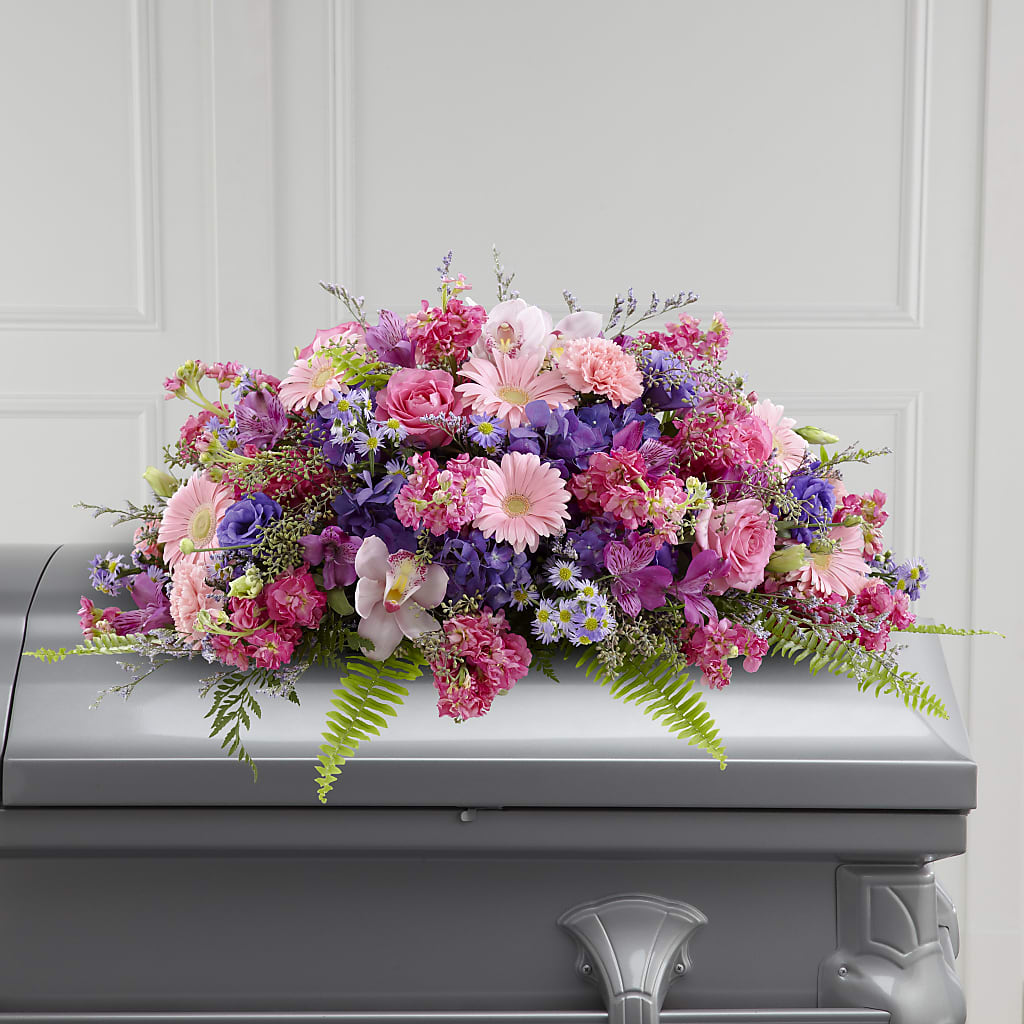 Glorious Garden Casket Spray – Vons Pavilions, Pleasanton CA