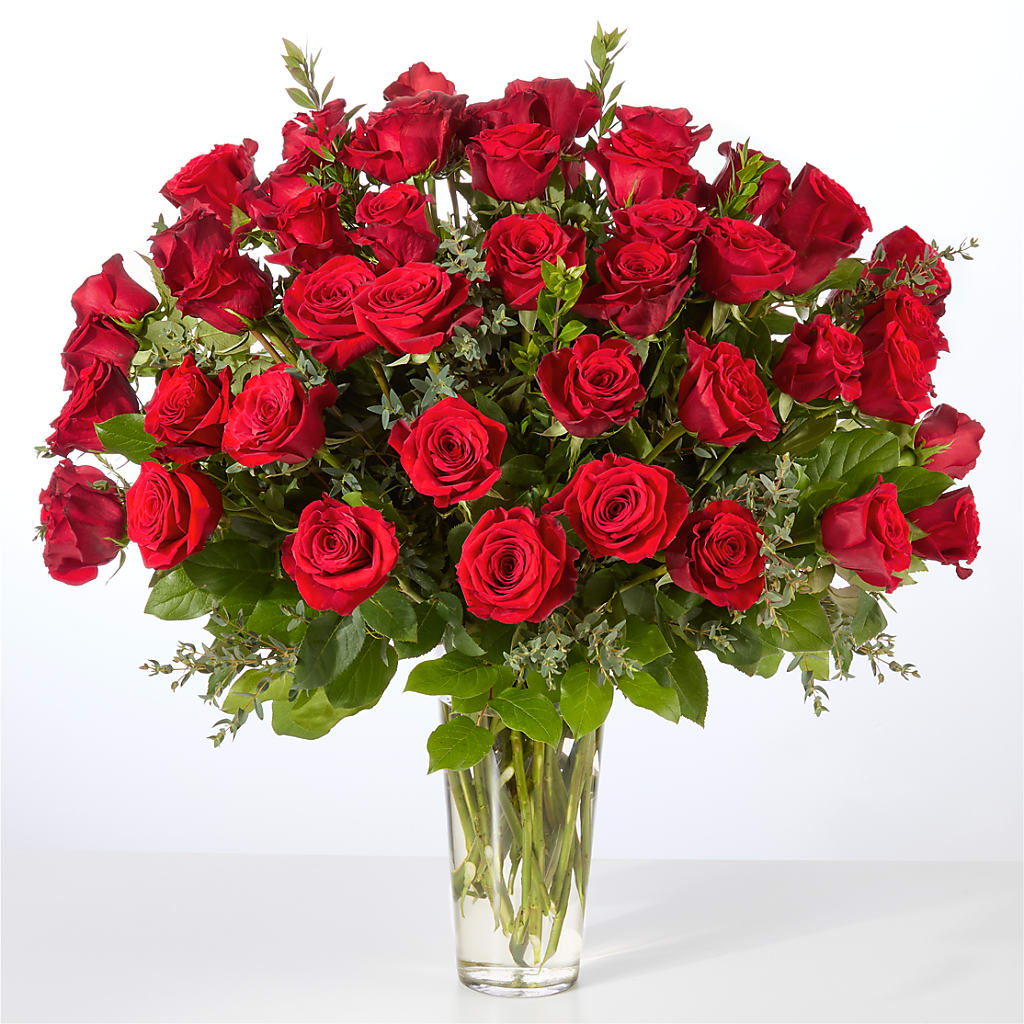 Forever Yours Fifty Stem Red Rose Bouquet – Vons Pavilions, Pleasanton CA