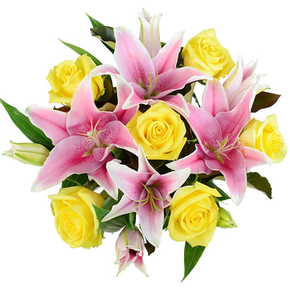 Debi Lilly Yellow Fragrant Rose Bouquet –  Vons Pavilions, Pleasanton CA