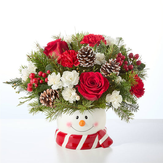 Jolly Snowman Bouquet –  Vons Pavilions, Pleasanton CA