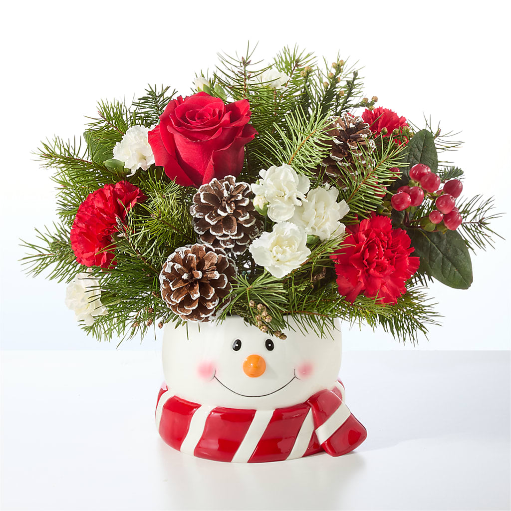 Jolly Snowman Bouquet –  Vons Pavilions, Pleasanton CA