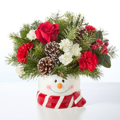 Jolly Snowman Bouquet –  Vons Pavilions, Pleasanton CA