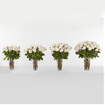 Long Stem White Rose Bouquet –  Vons Pavilions, Pleasanton CA