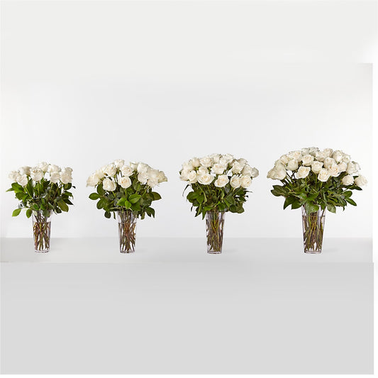 Long Stem White Rose Bouquet –  Vons Pavilions, Pleasanton CA