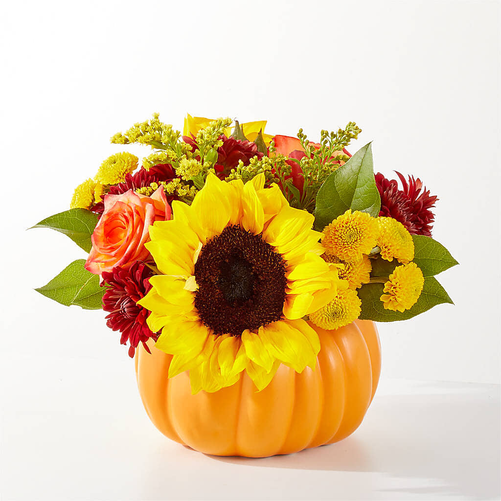 Golden Gourd Pumpkin Bouquet –  Vons Pavilions, Pleasanton CA