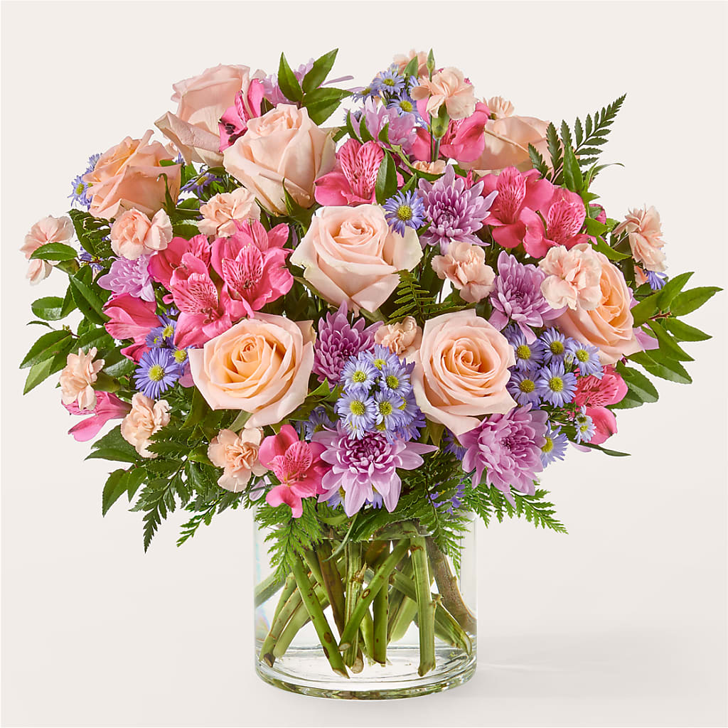 Sunset Serenade Bouquet – lavender, peach, pink, purple flower
