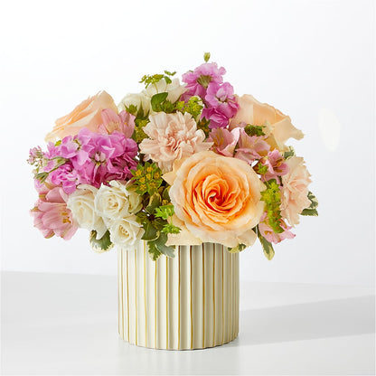 Paradise Bouquet with Ivory Vase –  Vons Pavilions, Pleasanton CA