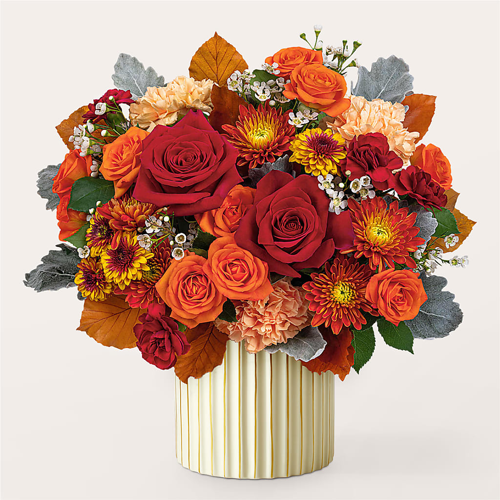 Merlot Bouquet with Ivory Vase –  Vons Pavilions, Pleasanton CA