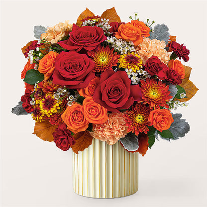 Merlot Bouquet with Ivory Vase –  Vons Pavilions, Pleasanton CA