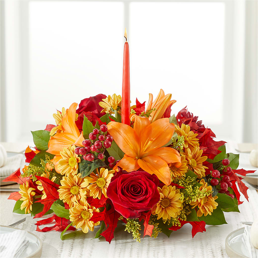 Autumn's Embrace Centerpiece –  Vons Pavilions, Pleasanton CA